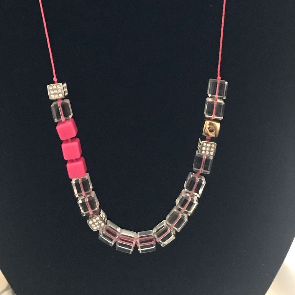 Cute neon block necklace